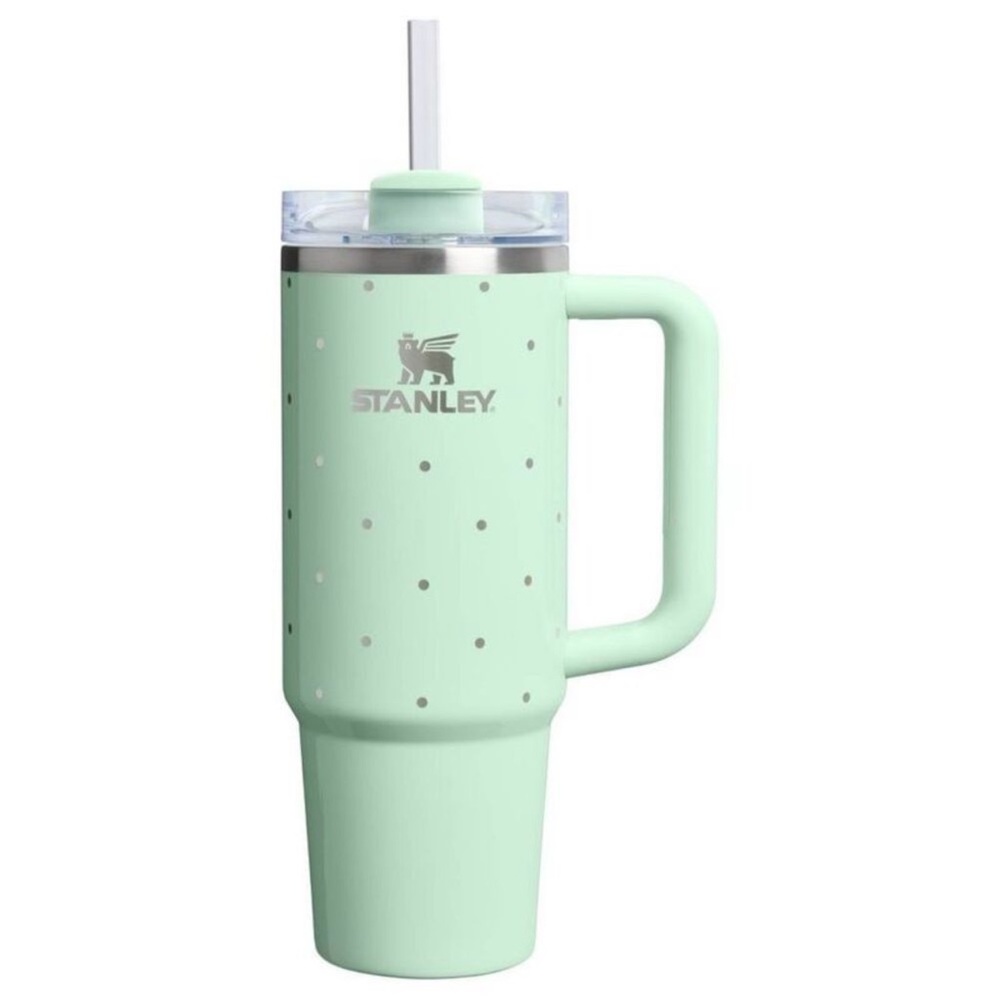 Stanley Peppermint Polka Dot Mint H20 Flowstate Quencher Tumbler 30 Oz